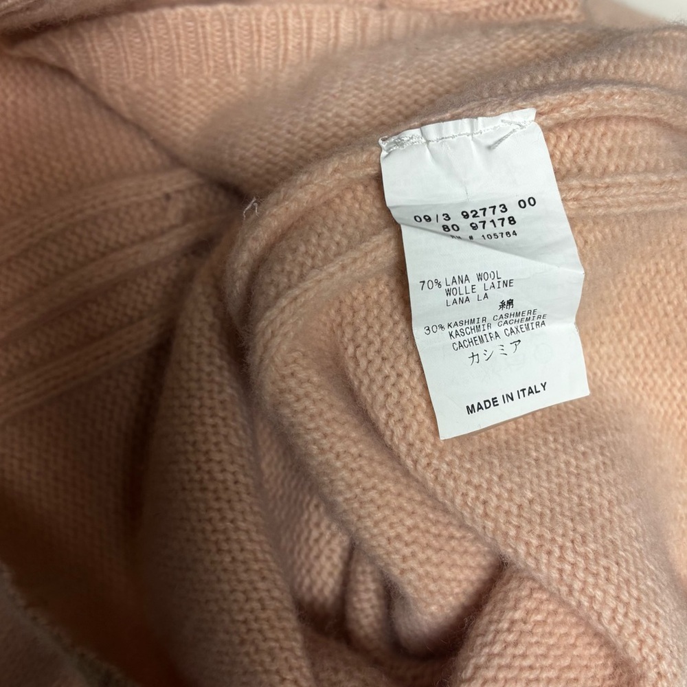 Moncler Sweater Turtleneck Peach Wool Cashmere Blend Medium Sample - Picture 10 of 13
